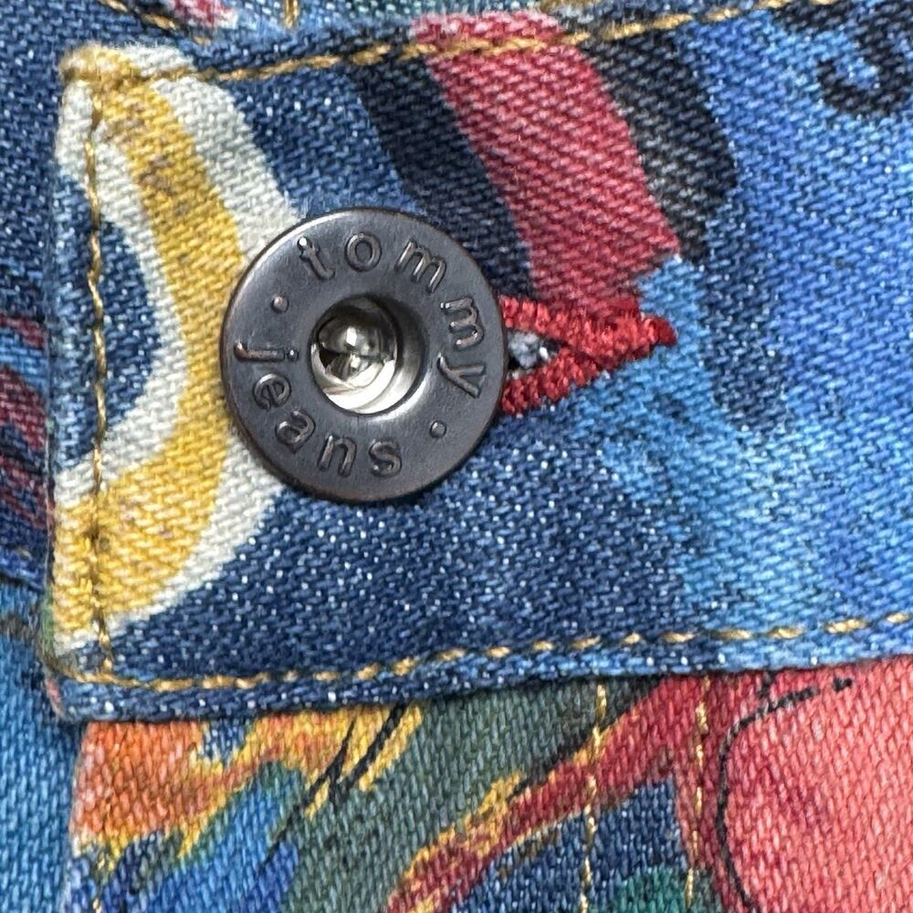 Tommy Hilfiger Jeans Deadstock NWT Y2K Tropical Parrot Print Bootcut Size 13 - Picture 7 of 16
